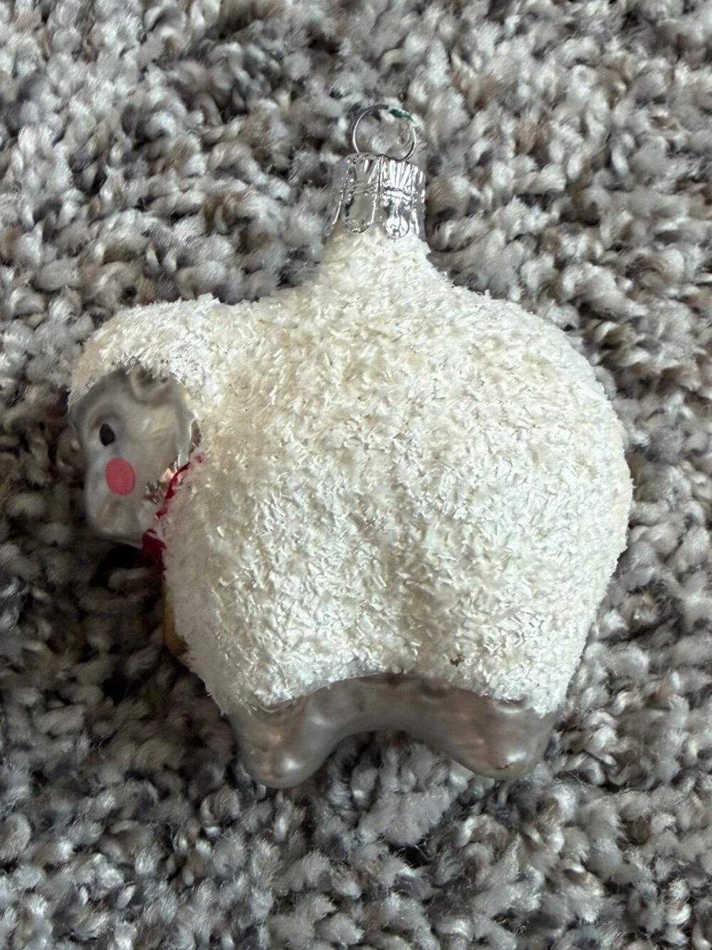 Vintage "Baby Lamb" Glass Ornament Christmas Holiday.